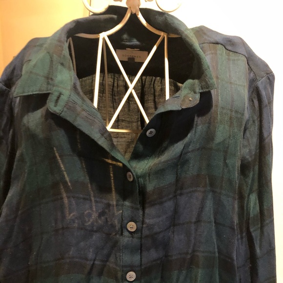 Ann Taylor Loft Plaid Blouse - Picture 2 of 3
